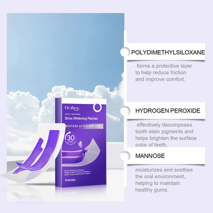 Purple Teeth Whitening Strips Brighten Tooth Remove Plaque Stain Cleaning Oral Hygiene Reduce Sensitivity Bleaching Dental Tools