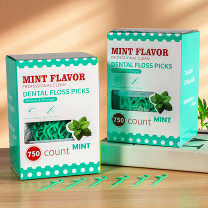 Mint dental floss stick - home portable disposable care dental floss stick - oral care - deep cleaning - interdental cleaning pr