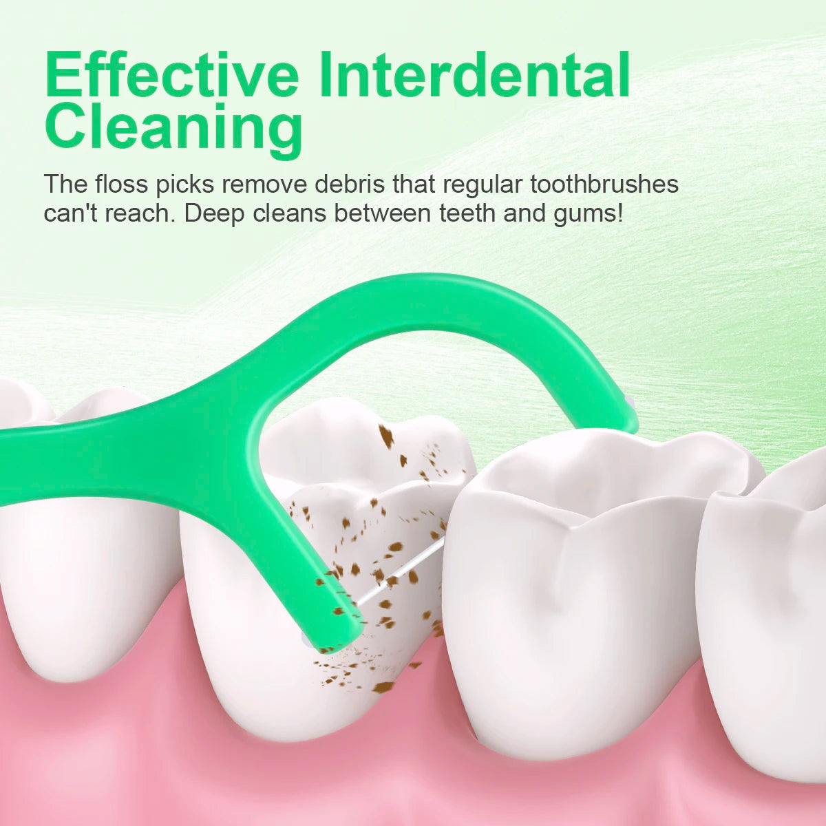 Mint dental floss stick - home portable disposable care dental floss stick - oral care - deep cleaning - interdental cleaning pr