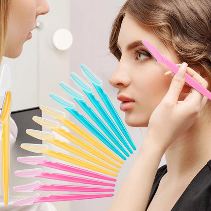 5/10/30/40pcsbrow Razor and Face Razor for Women and Men, Eyebrow Hair Trimmer and Shaver with Protective Cover,Safe